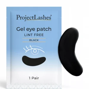Black hydrogel under-eye patches for UV LED lash extensions